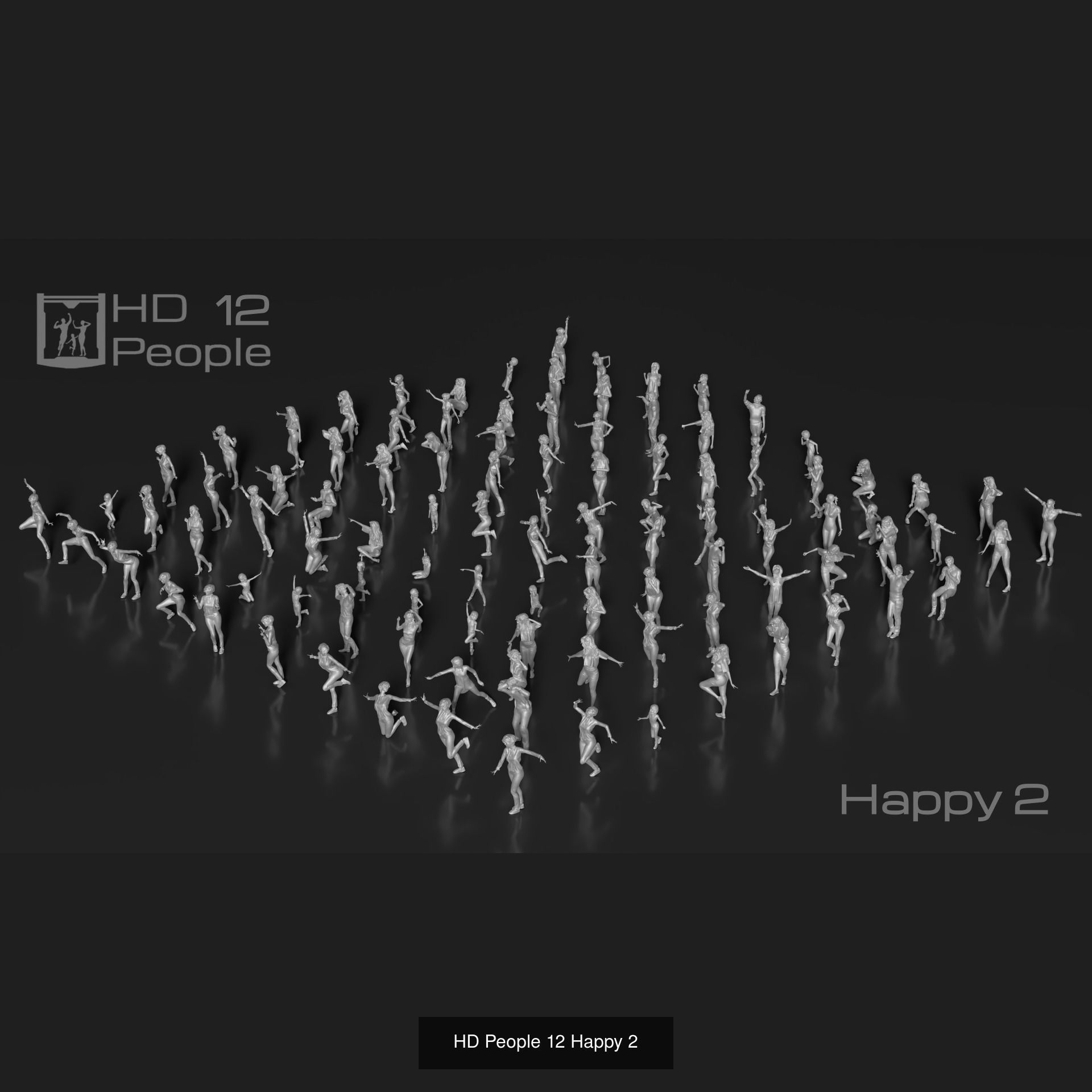 HD People 1100 Set-2  3D Model Collection_1