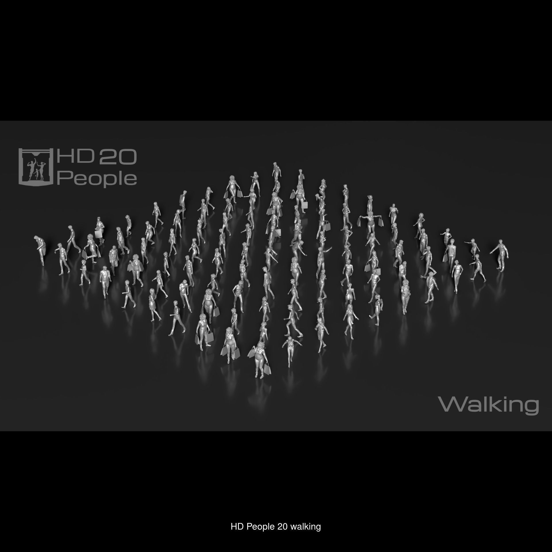 HD People 1100 Set-2  3D Model Collection_9