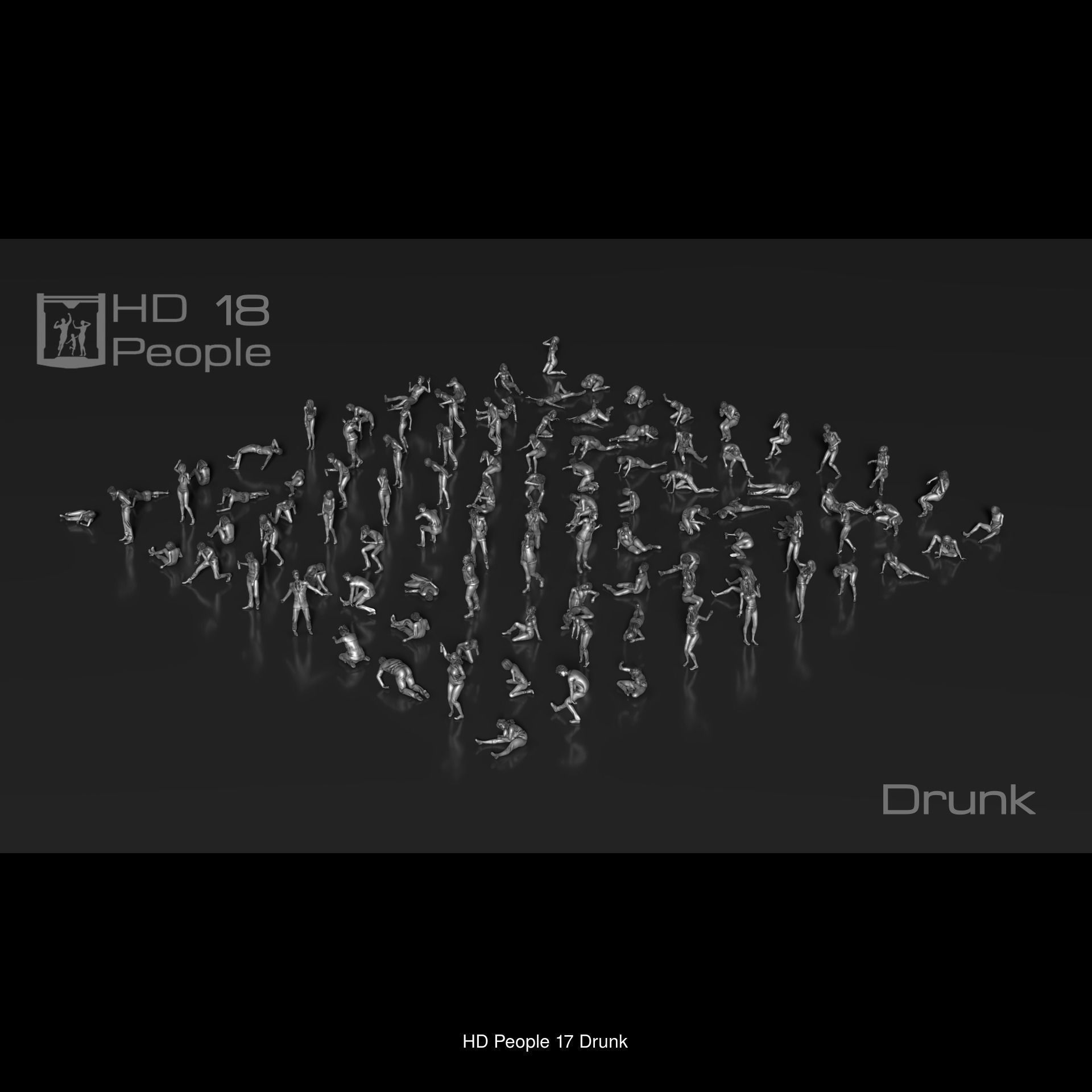 HD People 1100 Set-2  3D Model Collection_6