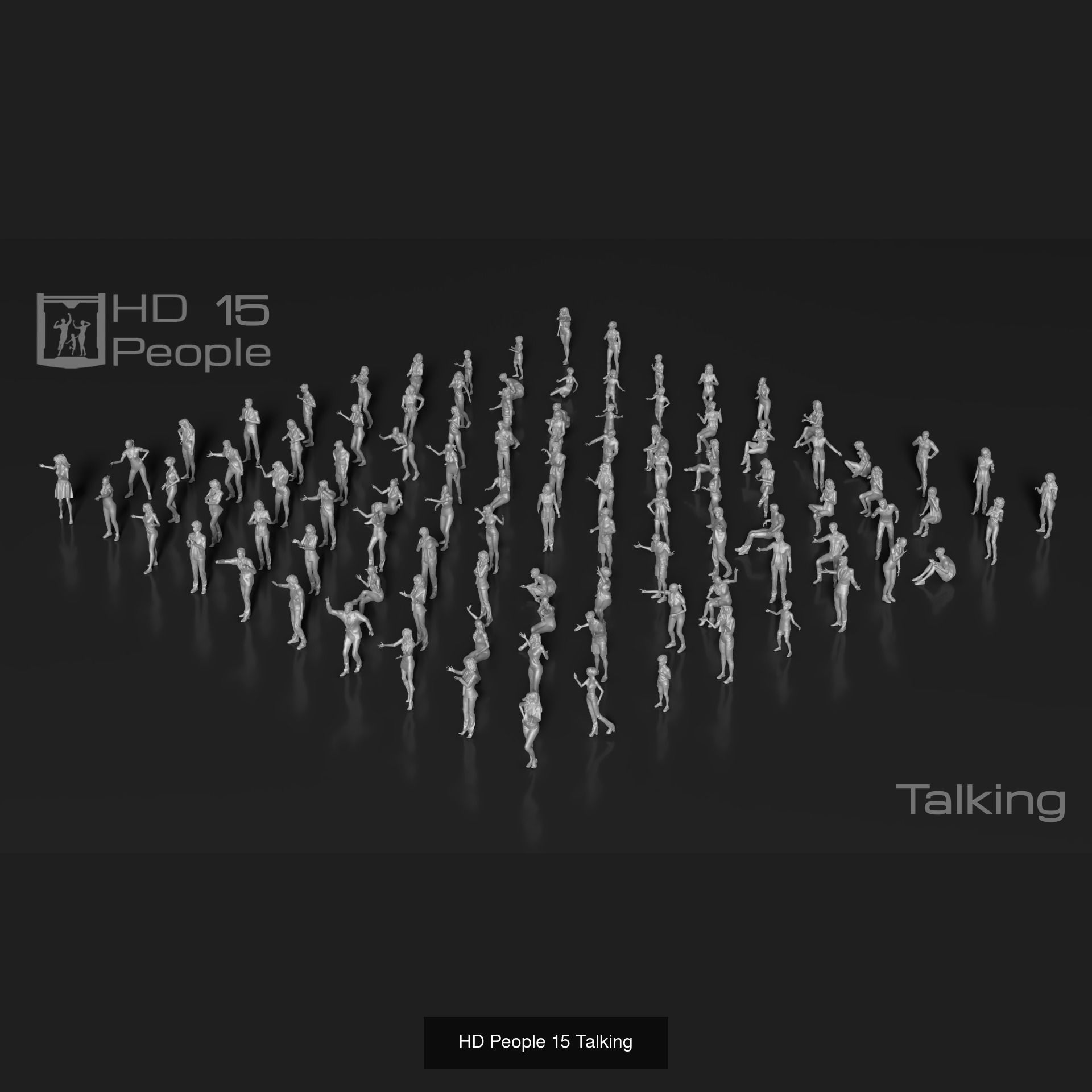 HD People 1100 Set-2  3D Model Collection_2