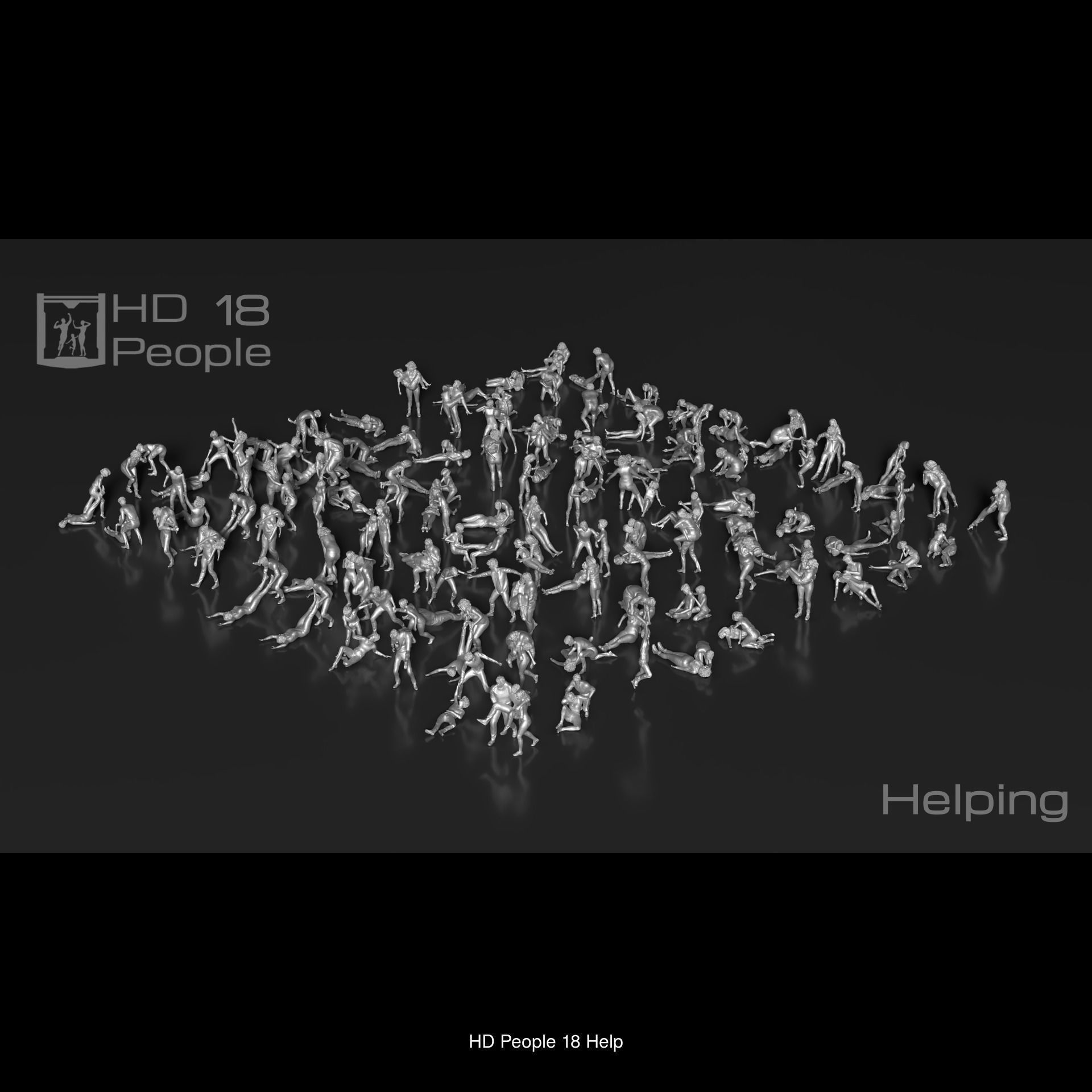 HD People 1100 Set-2  3D Model Collection_7