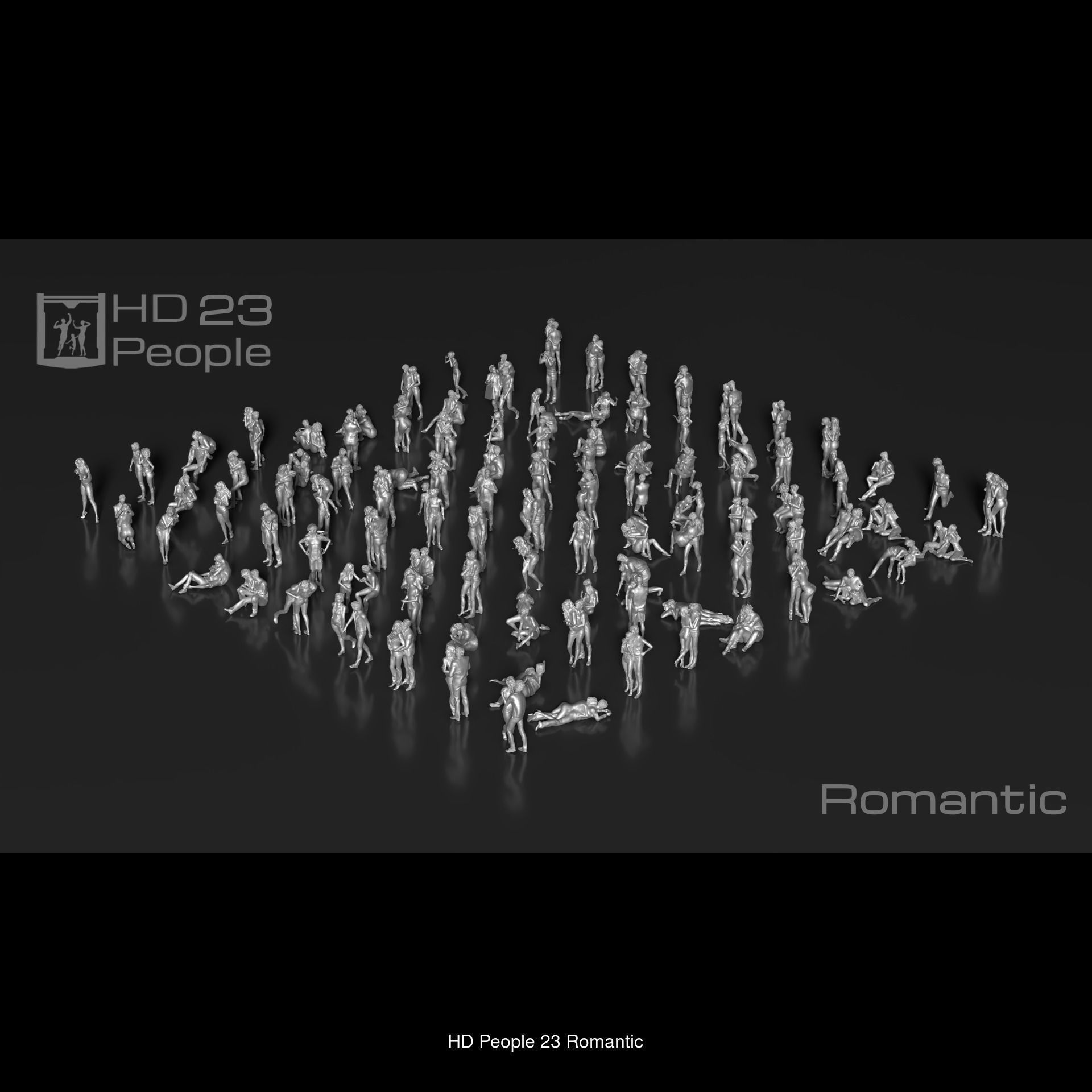 HD People 1100 Set-3 3D Model Collection_1