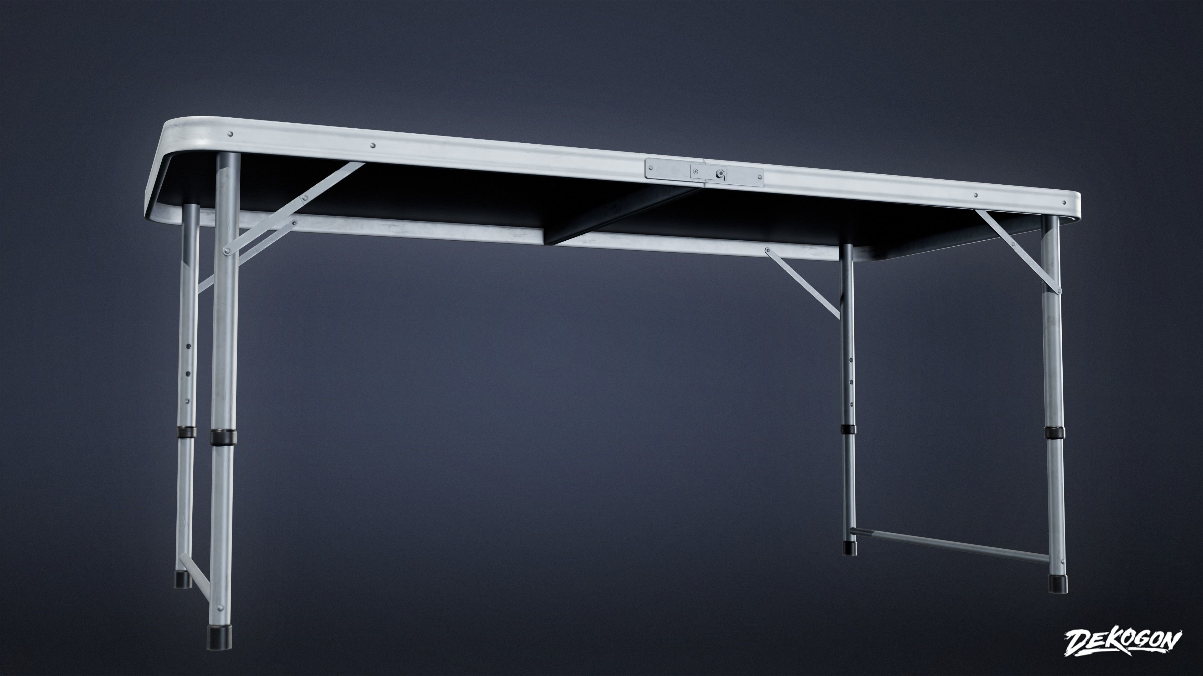 HOLLYWOOD - Folding Table 02 - LOW POLY Low-poly 3D model_4