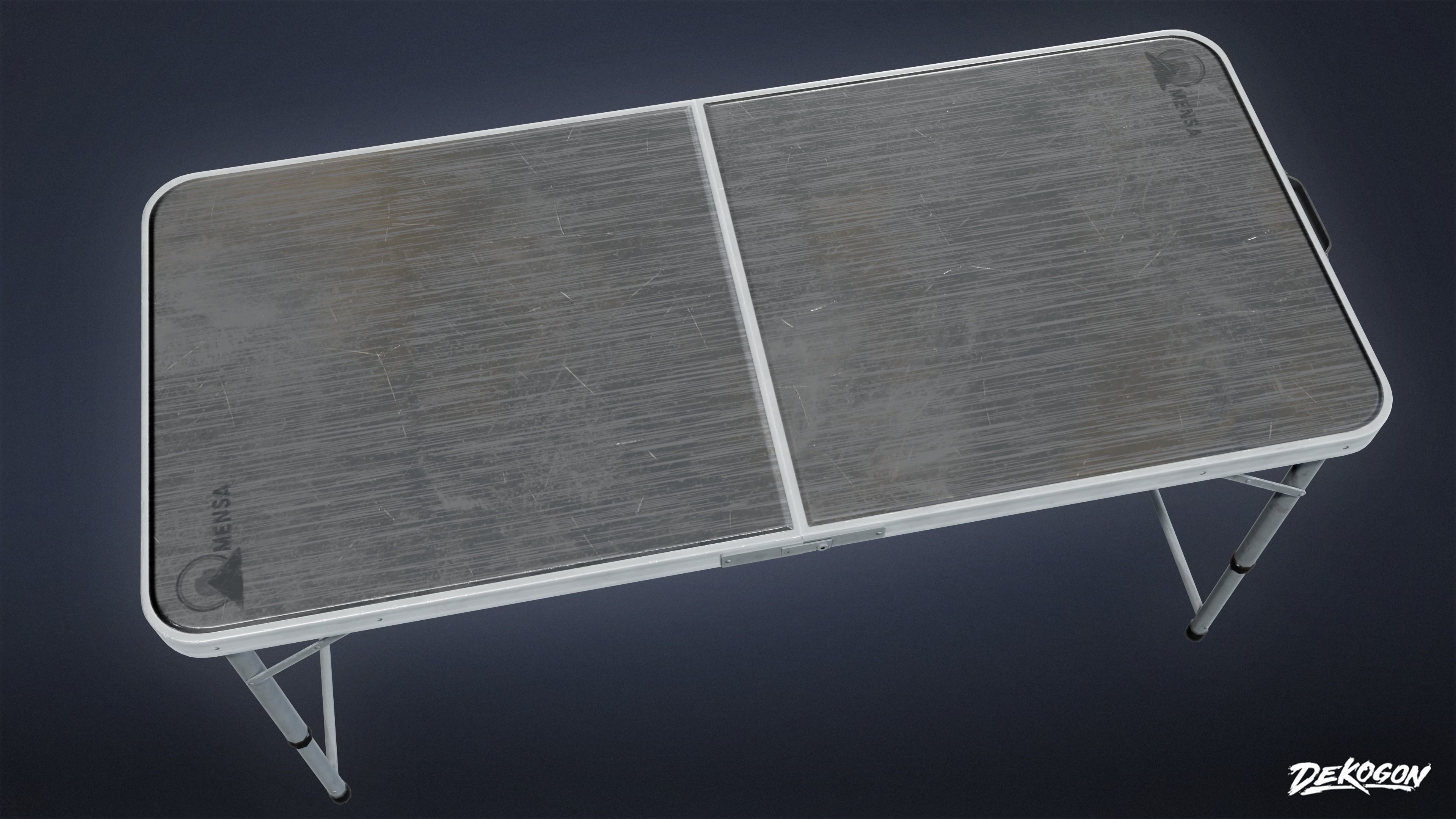 HOLLYWOOD - Folding Table 02 - LOW POLY Low-poly 3D model_5