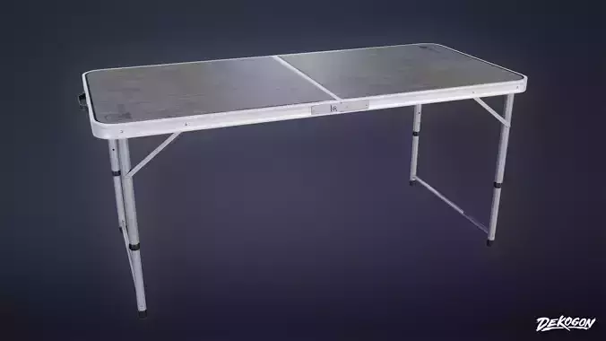 HOLLYWOOD - Folding Table 02 - LOW POLY Low-poly 3D model