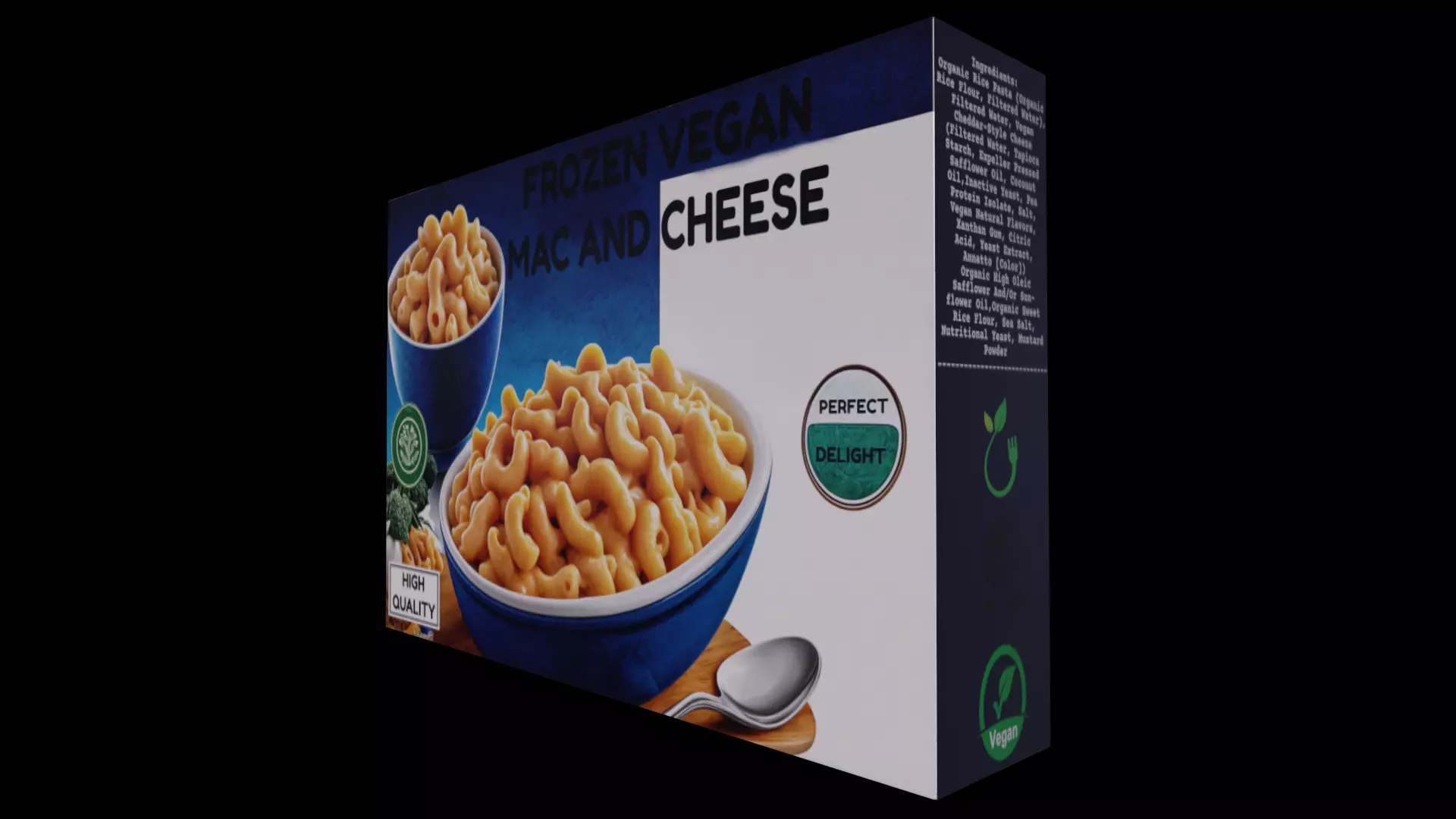 Frozen Vegan Mac and Cheese - GAME READY PBR Low-poly 3D model_0