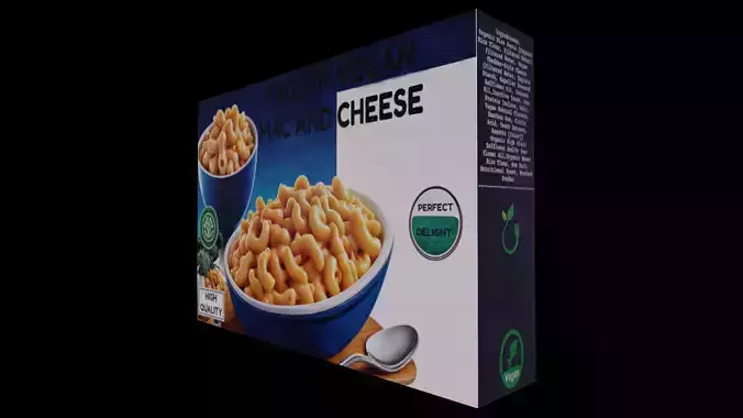 Frozen Vegan Mac and Cheese - GAME READY PBR Low-poly 3D model