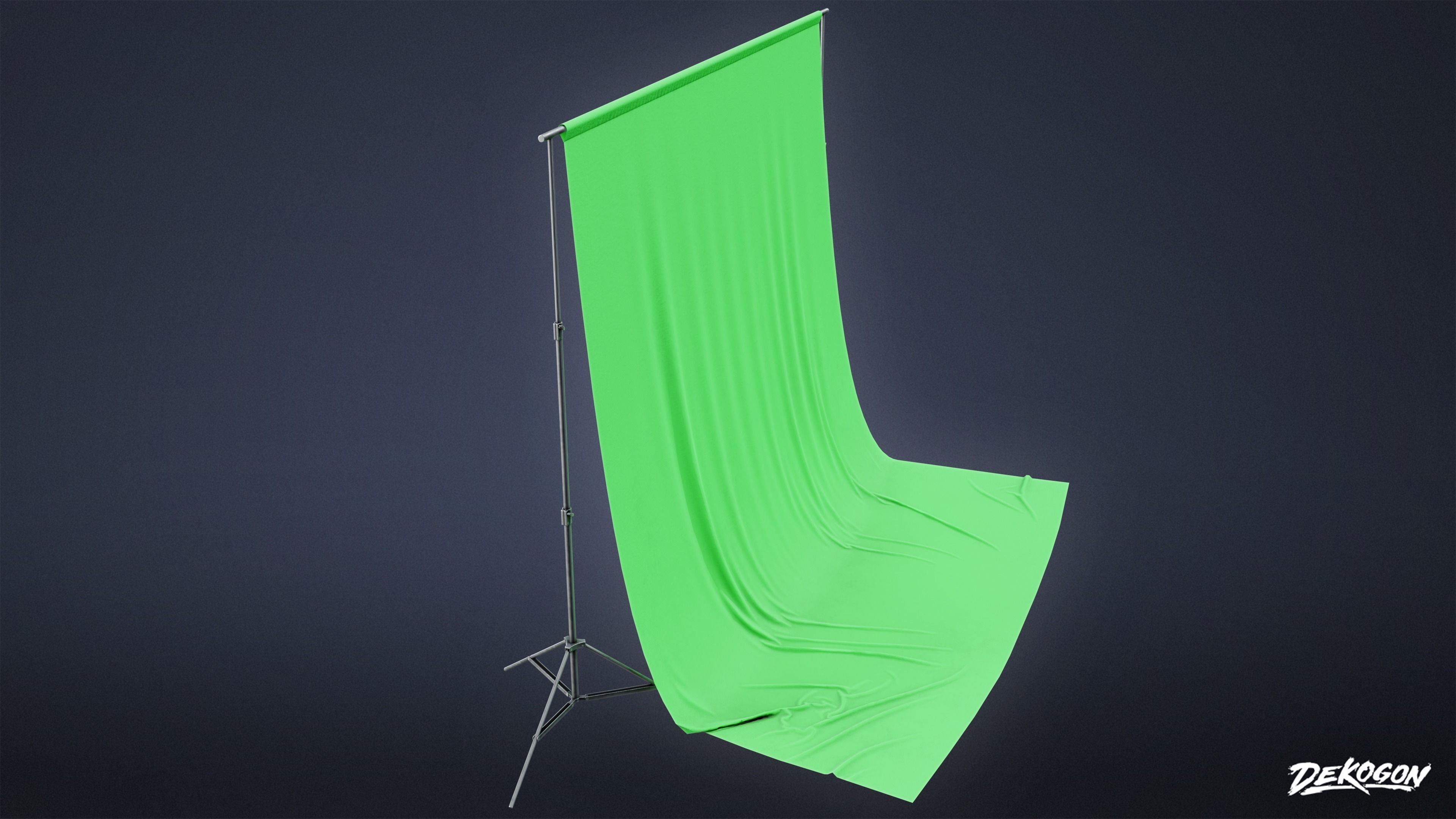 HOLLYWOOD - Green Screen 01 - LOW POLY Low-poly 3D model_4