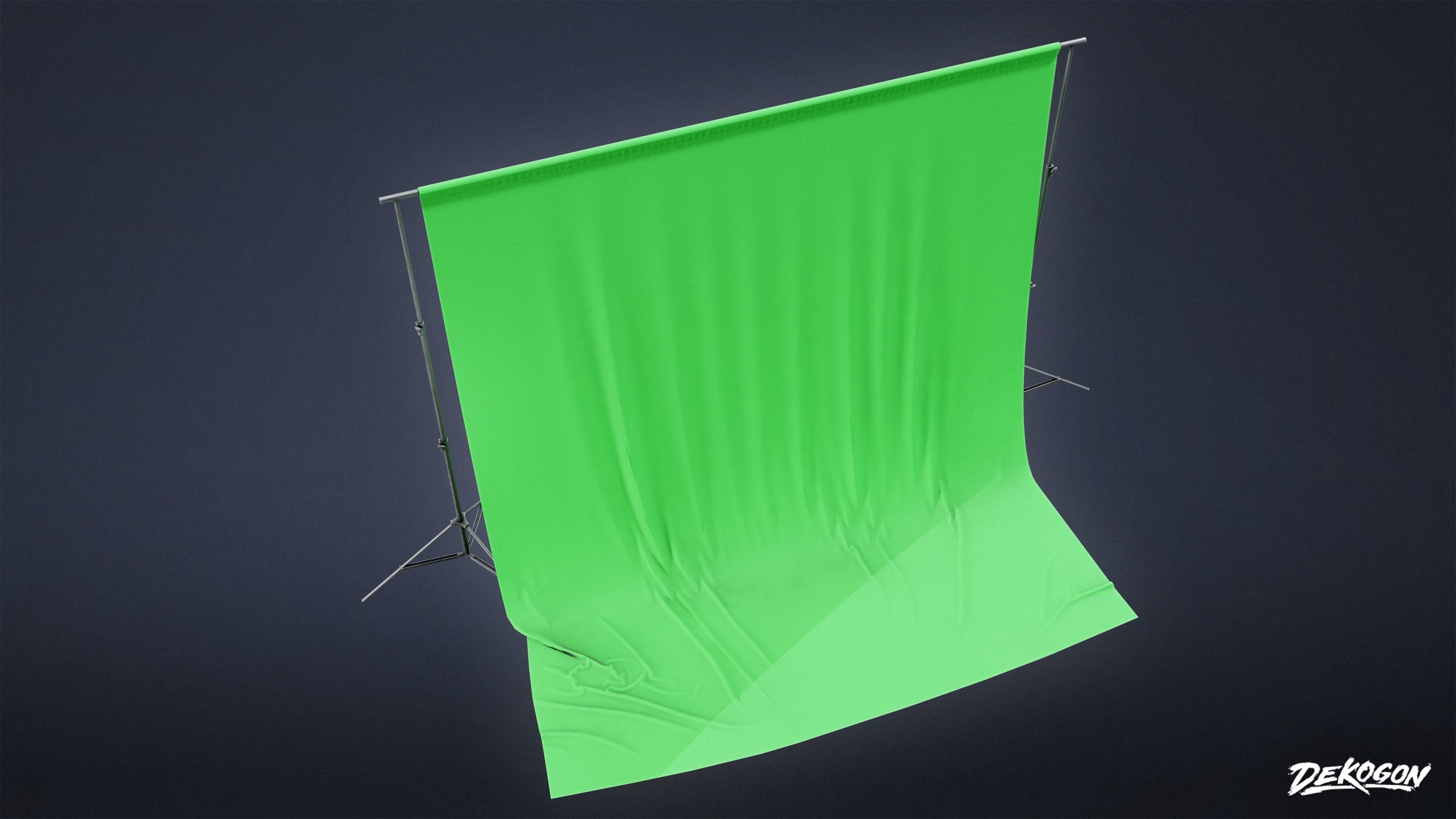 HOLLYWOOD - Green Screen 01 - LOW POLY Low-poly 3D model_5