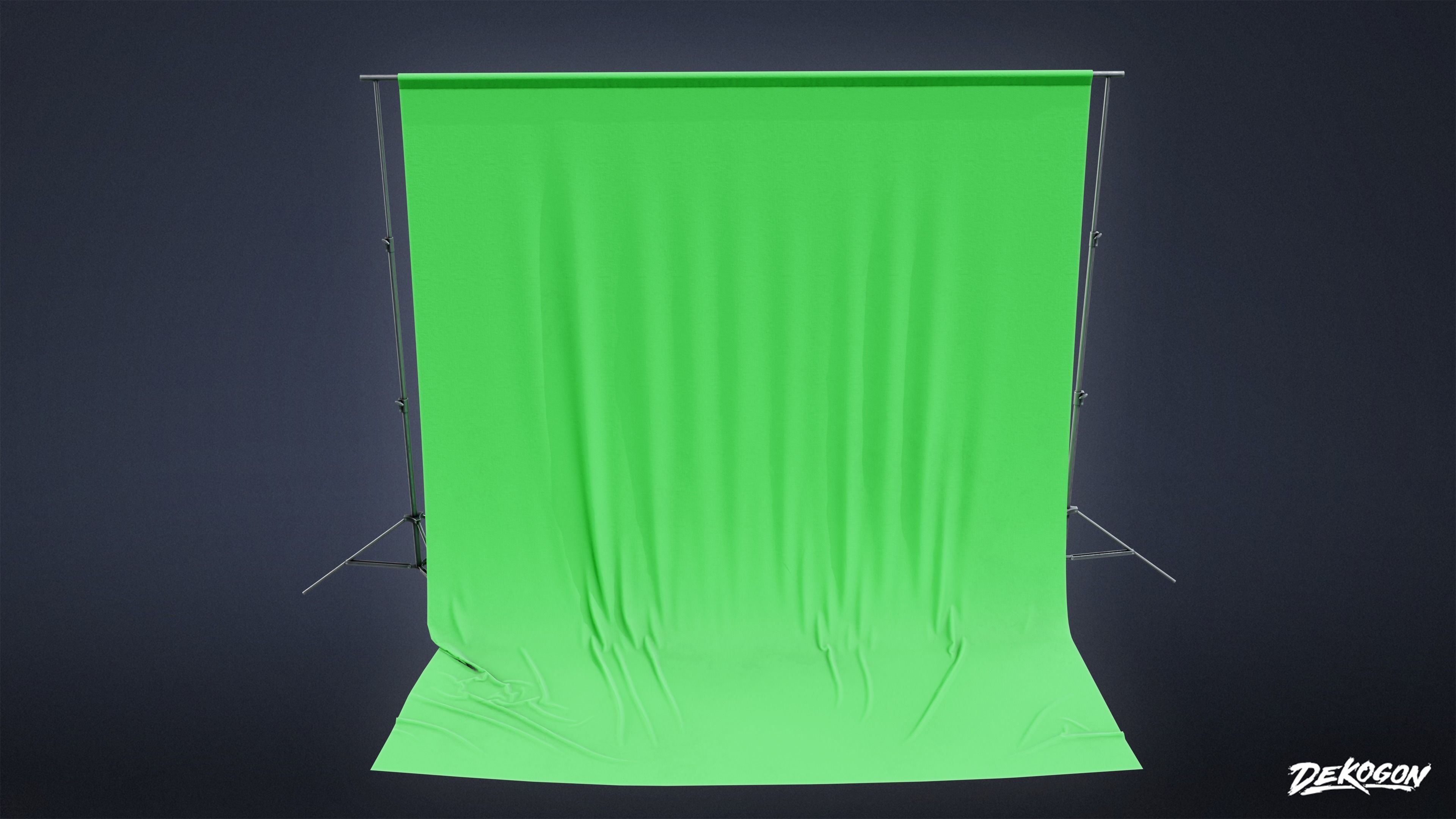 HOLLYWOOD - Green Screen 01 - LOW POLY Low-poly 3D model_2