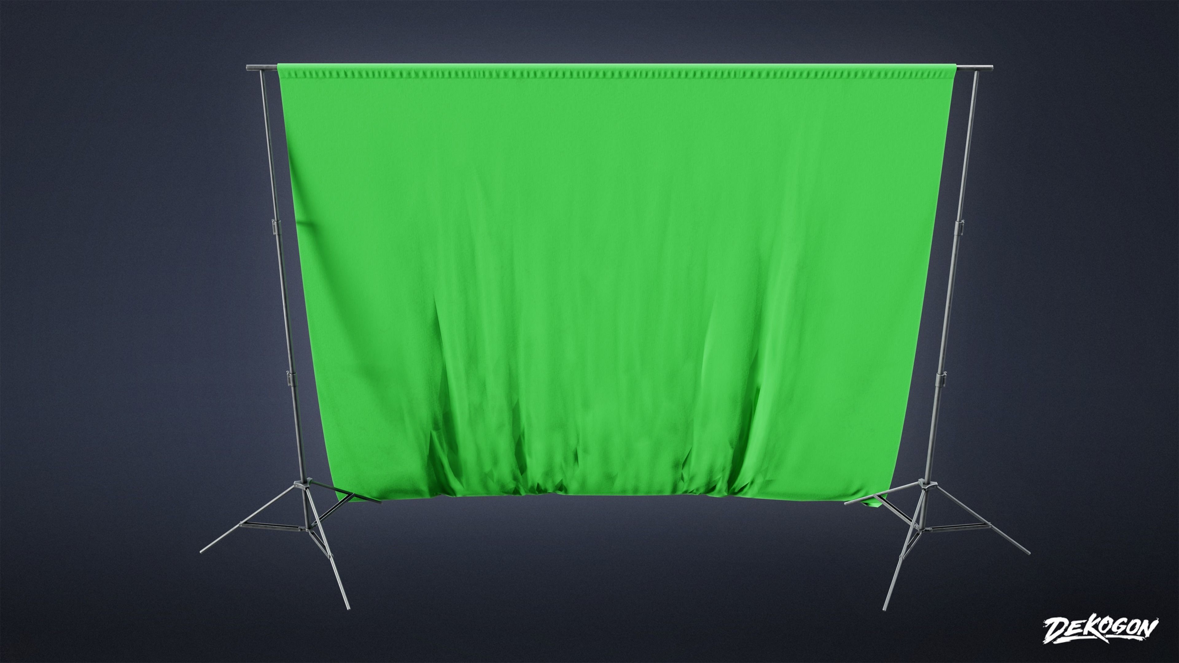 HOLLYWOOD - Green Screen 01 - LOW POLY Low-poly 3D model_3