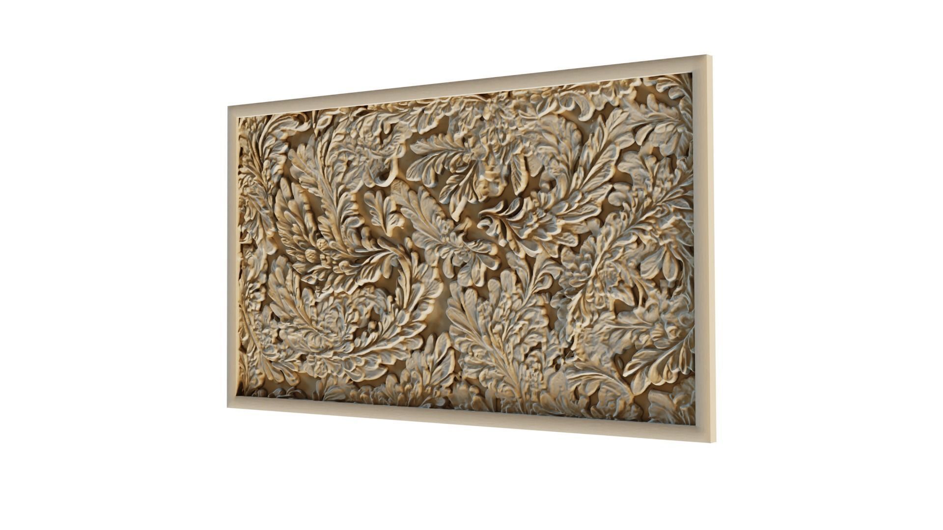 modern panel wall decor set relief stl mural CNC 306 3D model_6
