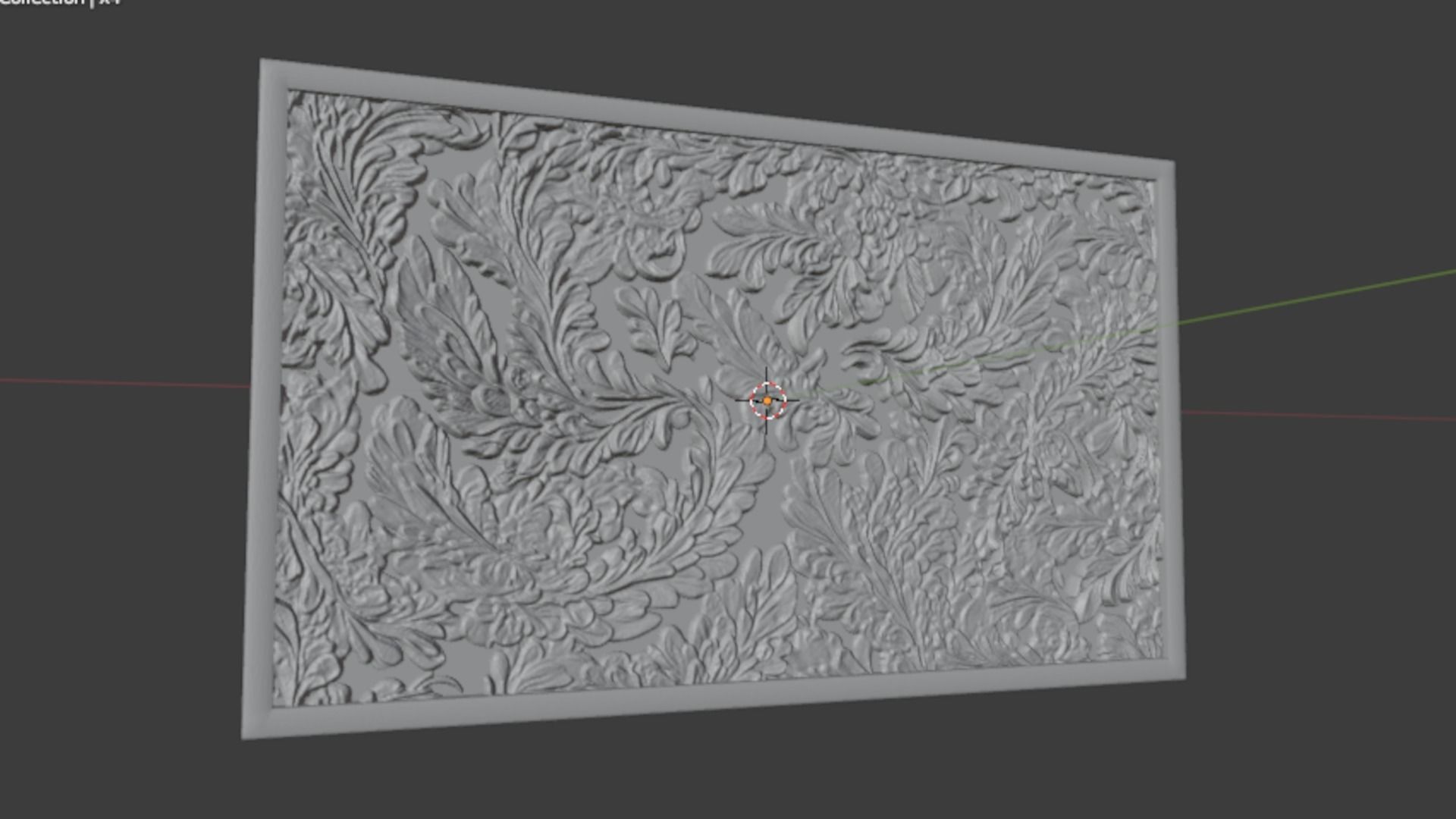 modern panel wall decor set relief stl mural CNC 306 3D model_7