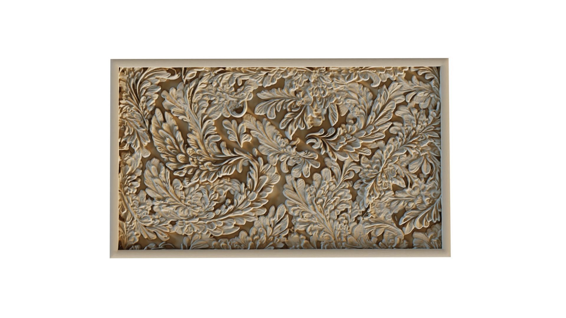 modern panel wall decor set relief stl mural CNC 306 3D model_1