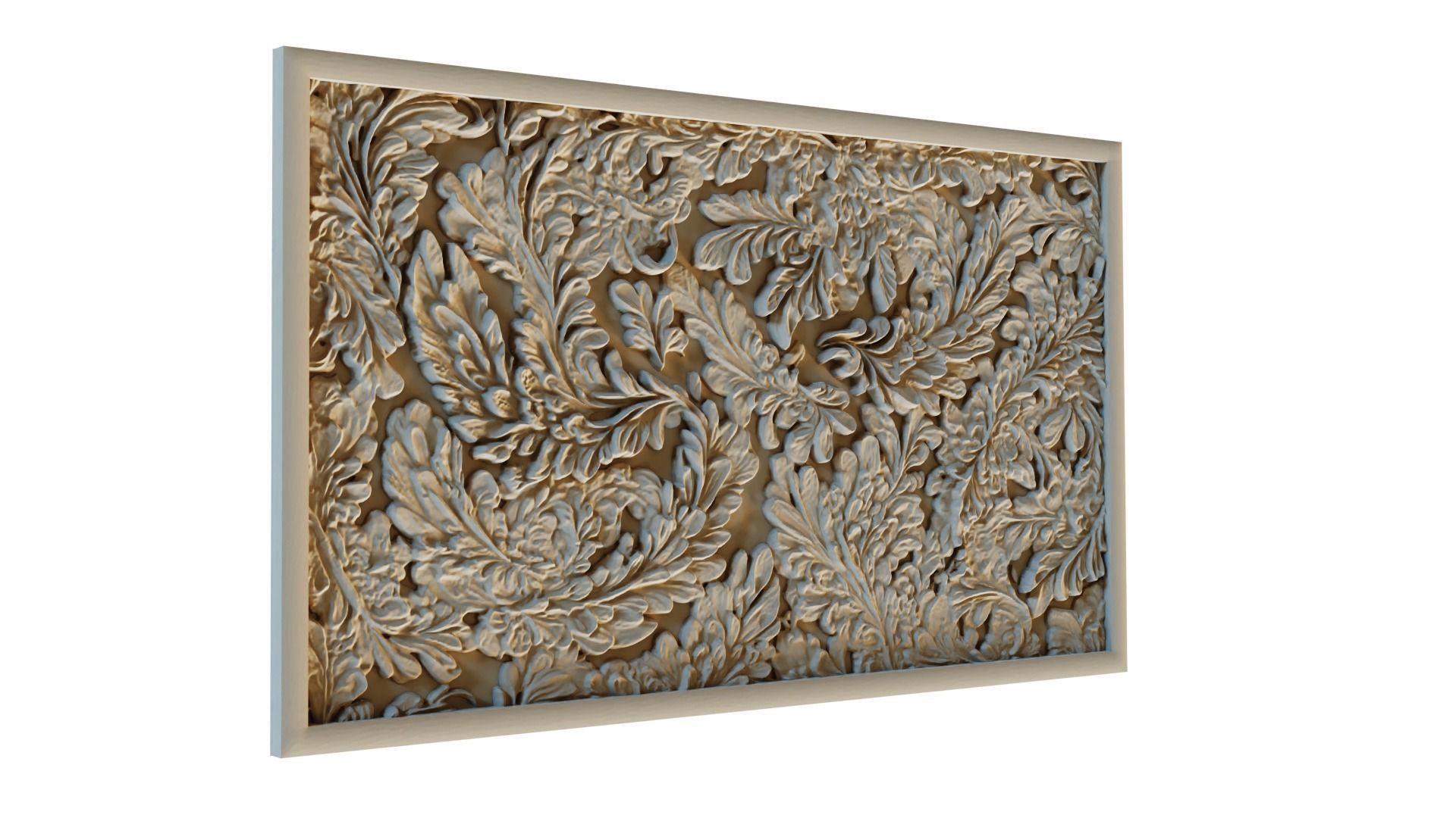 modern panel wall decor set relief stl mural CNC 306 3D model_8