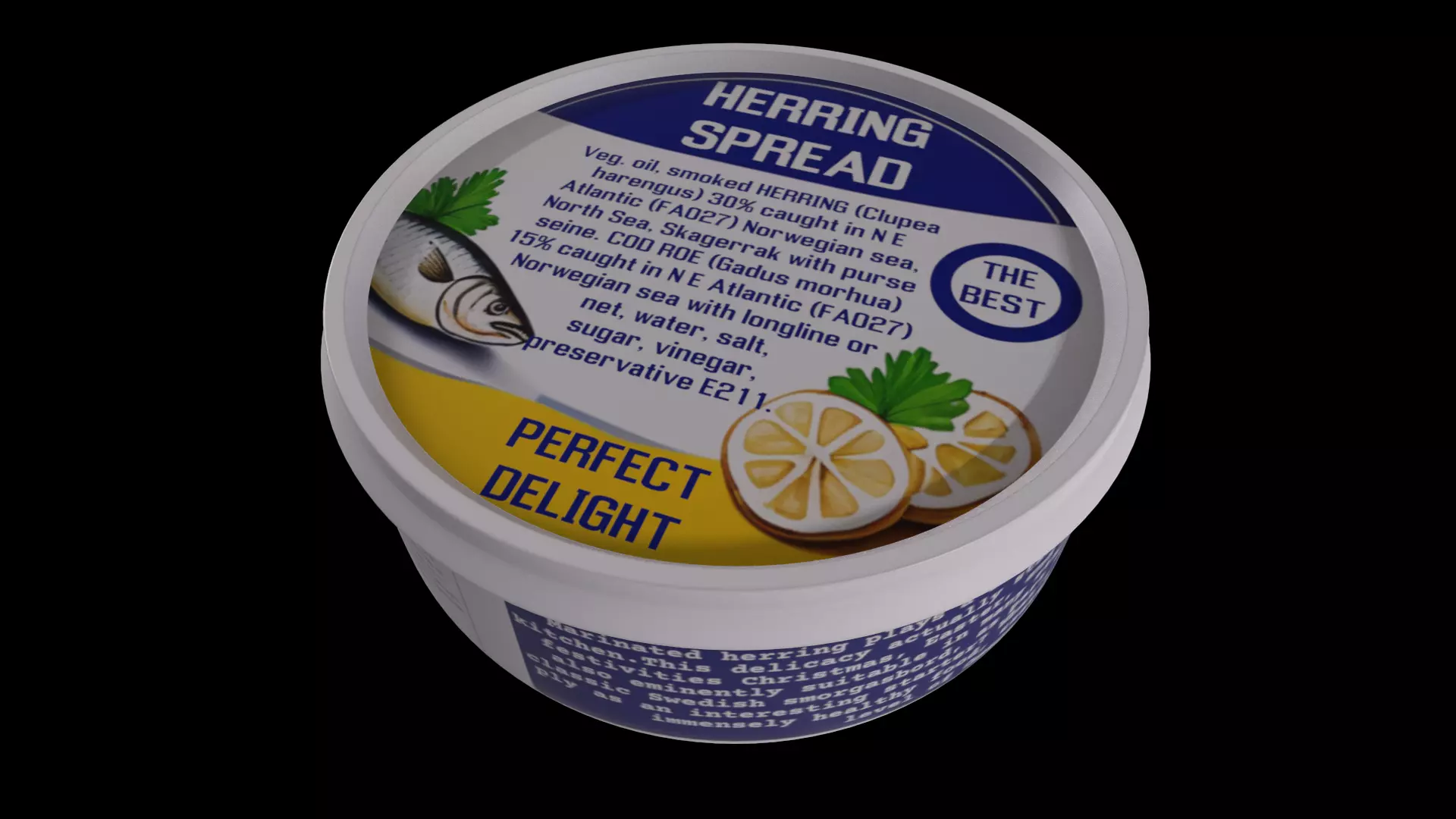 Herring Spread - GAME READY PBR Low-poly 3D model