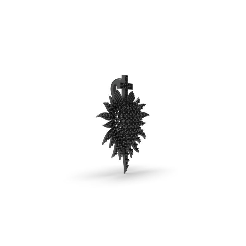 Sacred Heart Pendant - Jewelry - 3D - PG-211 3D print model_18