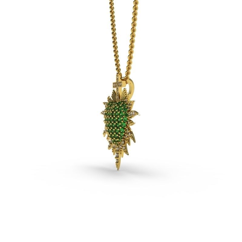 Sacred Heart Pendant - Jewelry - 3D - PG-211 3D print model_7