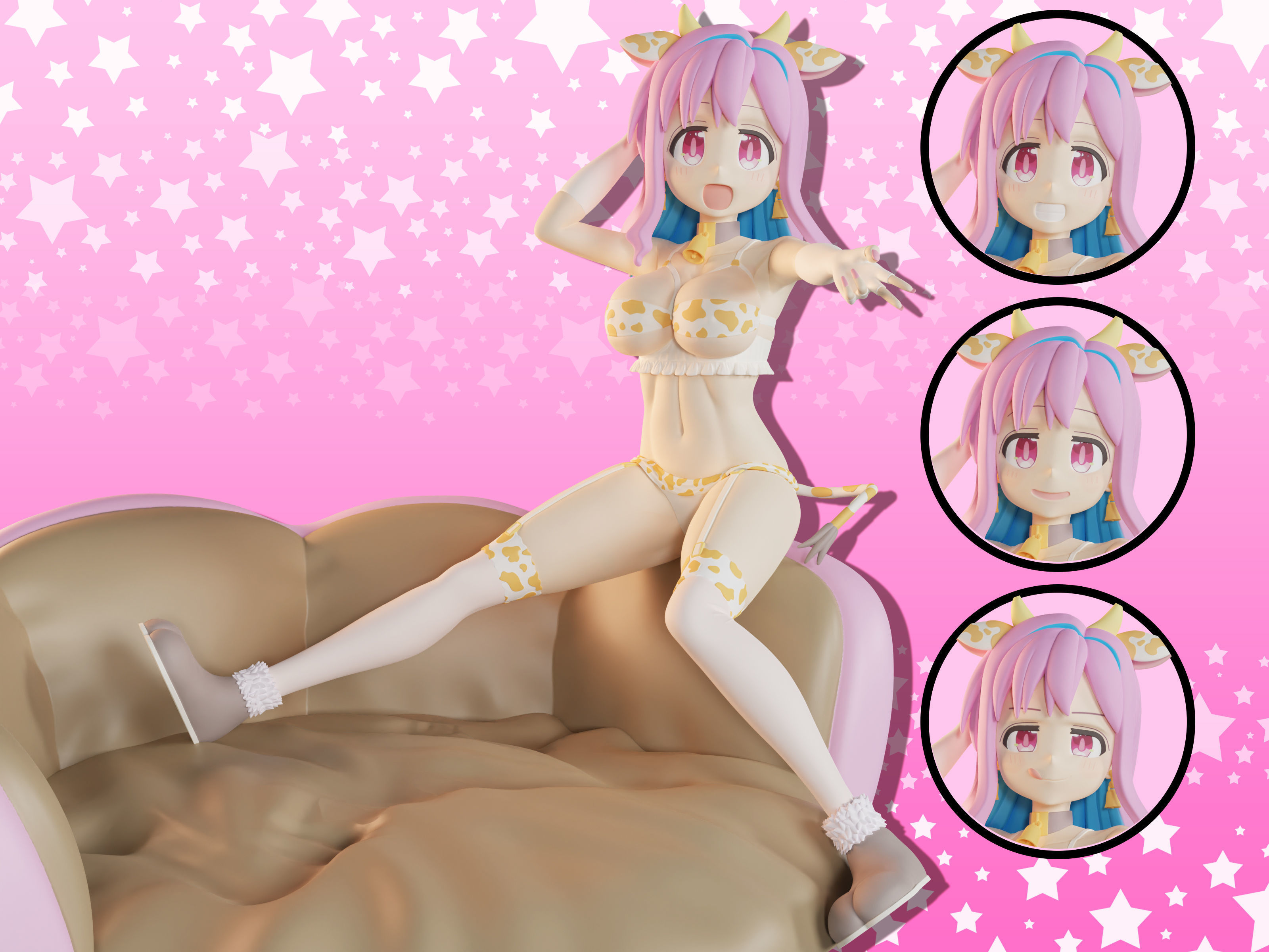 Kaede hozuki figure 3d 3D print model_3