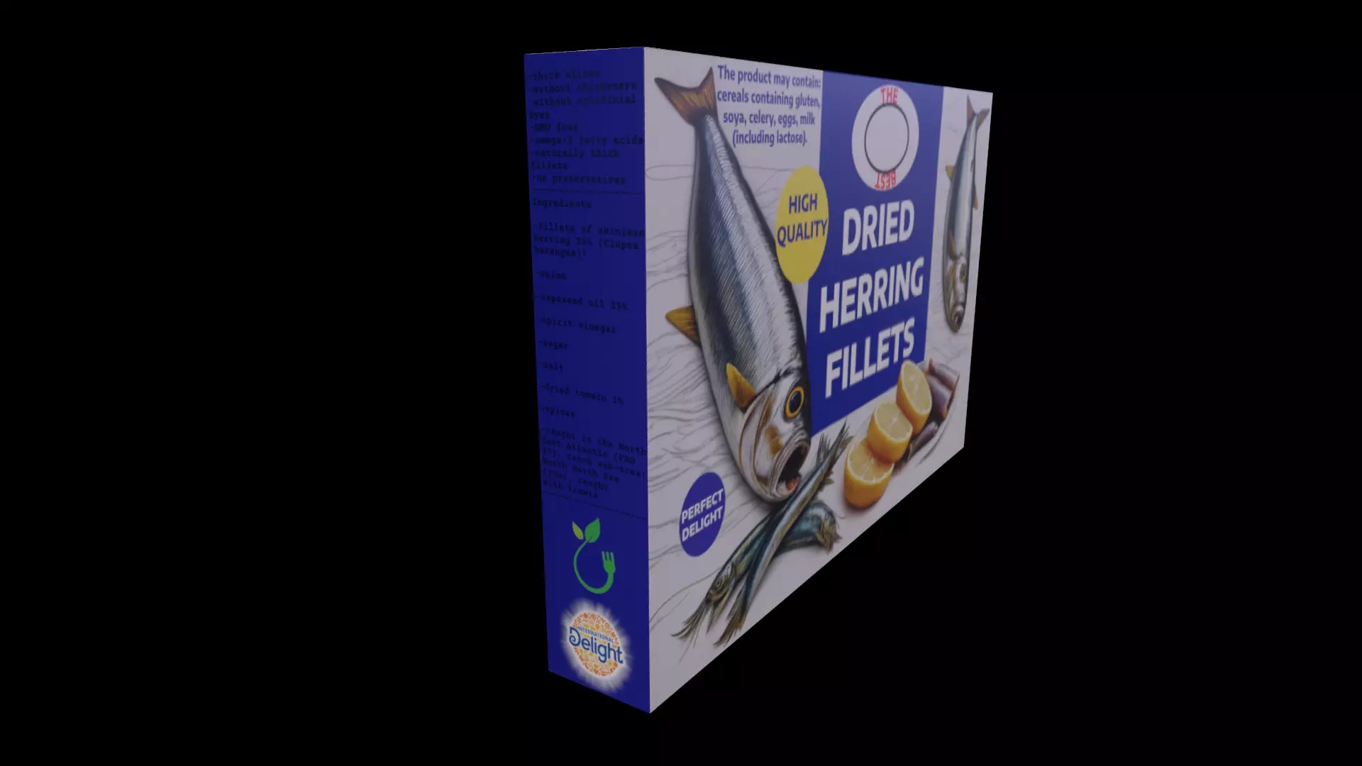 Dried Herring Fillets - GAME READY PBR Low-poly 3D model