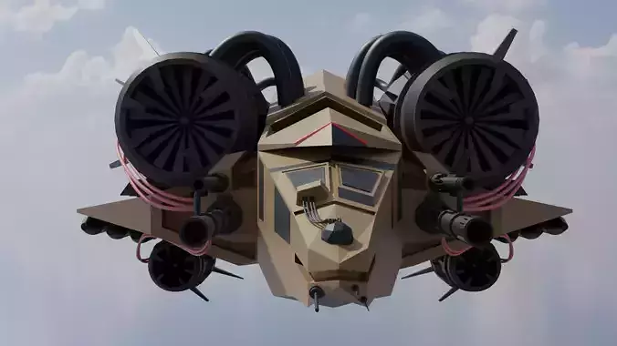 Low poly drone Low-poly 3D 