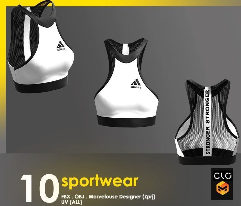 Sportwear pack 3D model_6