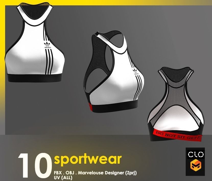 Sportwear pack 3D model_7