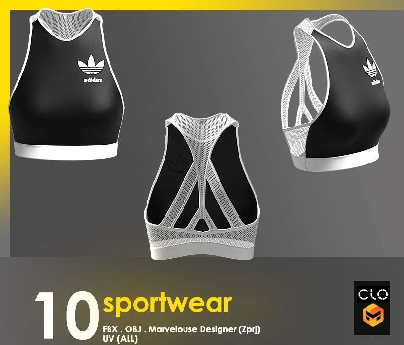 Sportwear pack 3D model_8