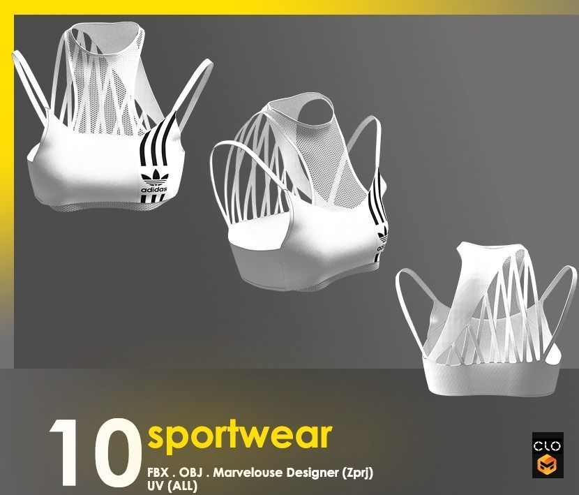Sportwear pack 3D model_2
