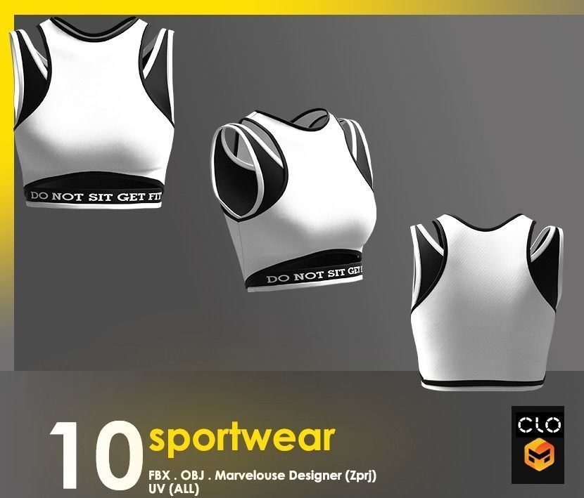 Sportwear pack 3D model_1
