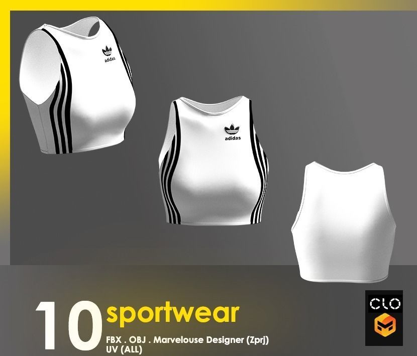 Sportwear pack 3D model_5