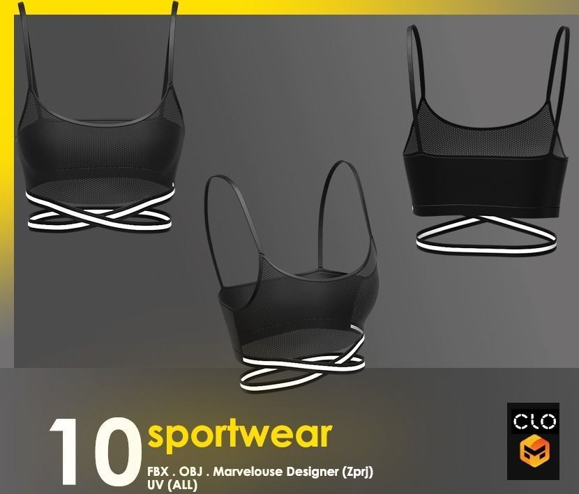 Sportwear pack 3D model_9