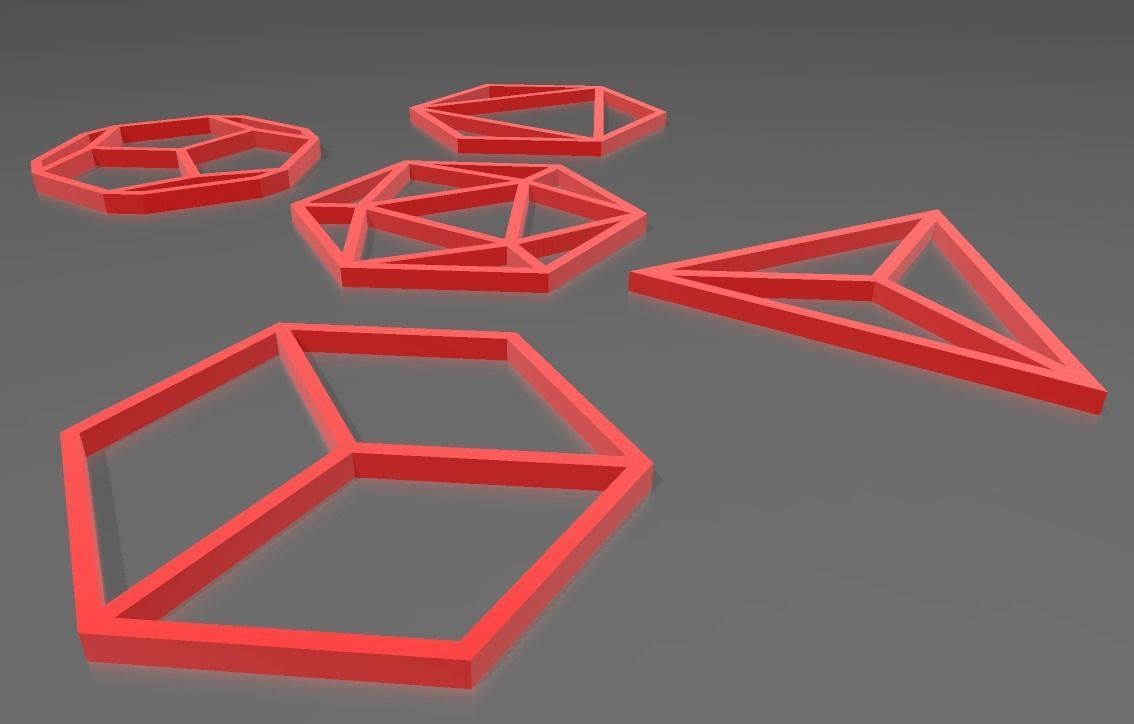 GEOMETRIAS SAGRADAS - SOLIDOS PLATONICOS WALL ART 3D print model_3