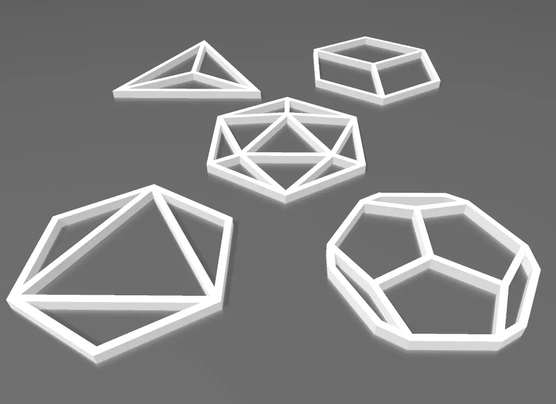 GEOMETRIAS SAGRADAS - SOLIDOS PLATONICOS WALL ART 3D print model_0