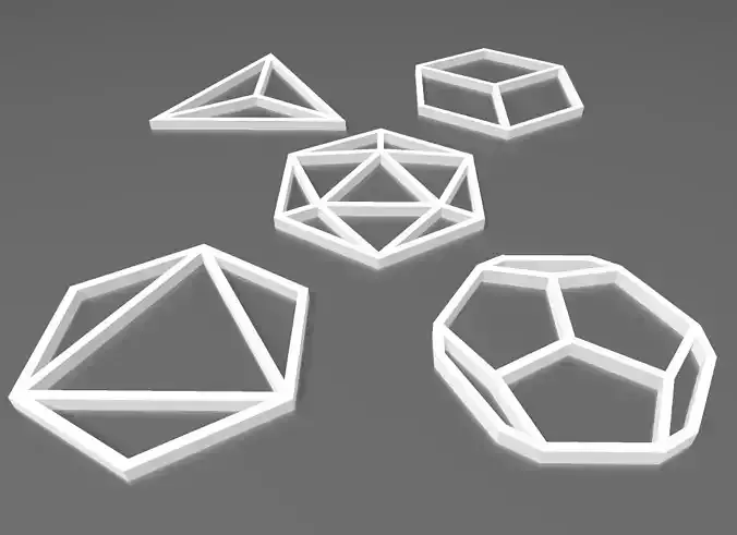 GEOMETRIAS SAGRADAS - SOLIDOS PLATONICOS WALL ART 3D print model