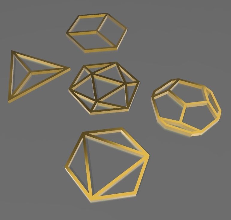 GEOMETRIAS SAGRADAS - SOLIDOS PLATONICOS WALL ART 3D print model_8