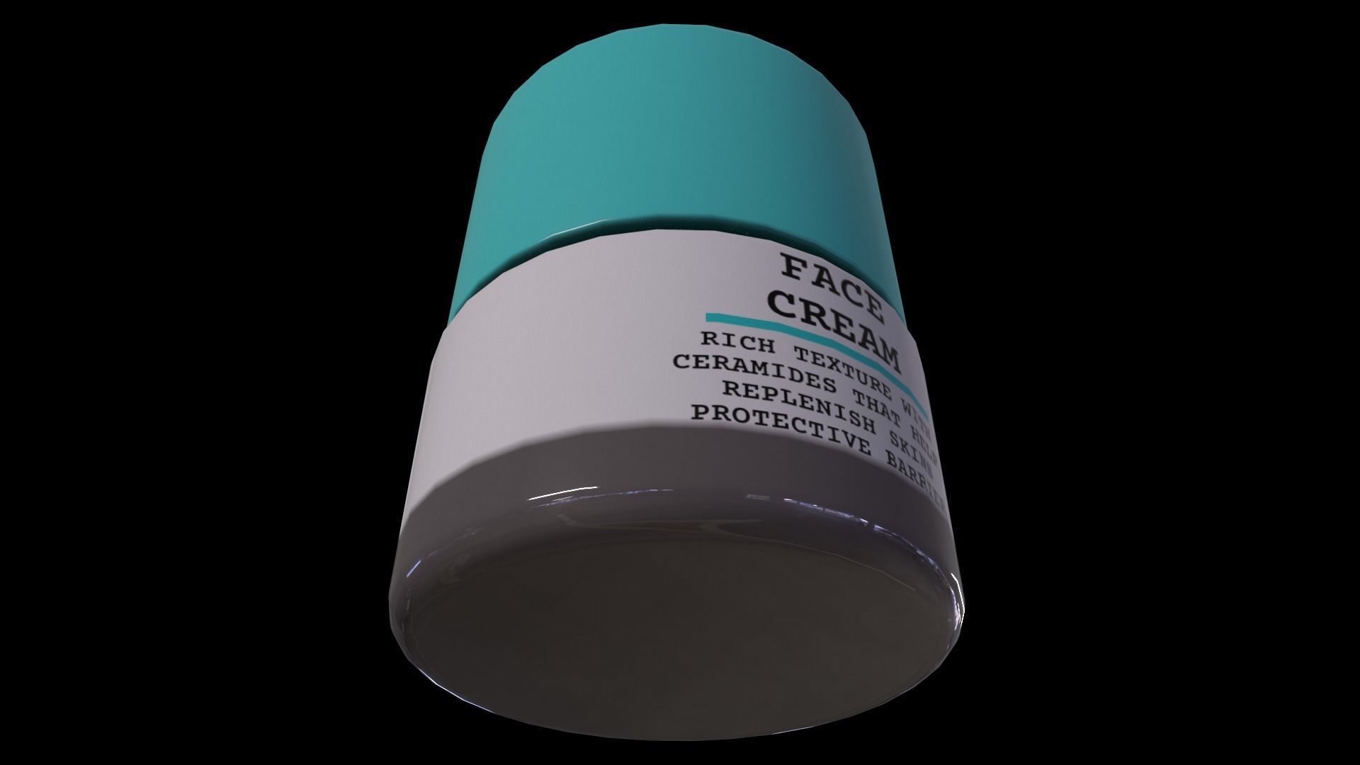 Face Cream - GAME READY PBR Low-poly 3D model_1