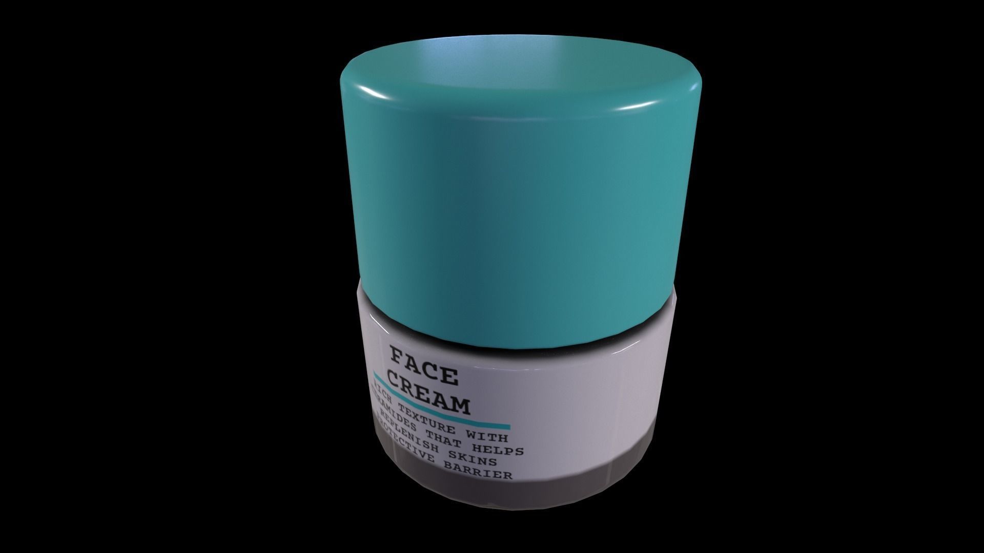 Face Cream - GAME READY PBR Low-poly 3D model_2