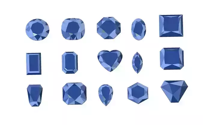 Pack of 15 GemStones For Jewelry Creation CAD