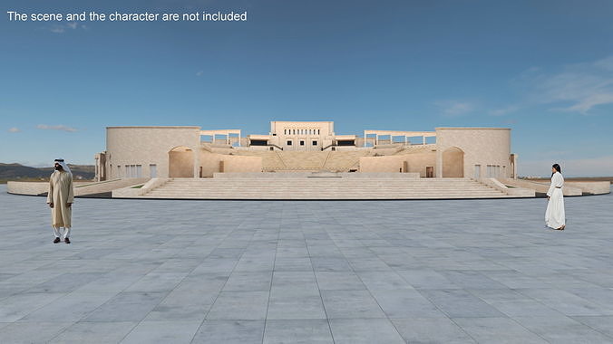 Katara Amphitheater 3D model 3