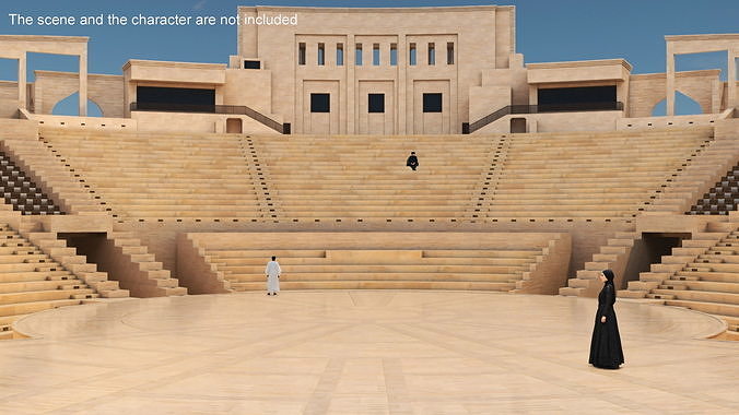 Katara Amphitheater 3D model 5