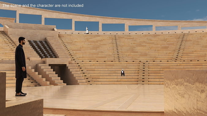 Katara Amphitheater 3D model 4