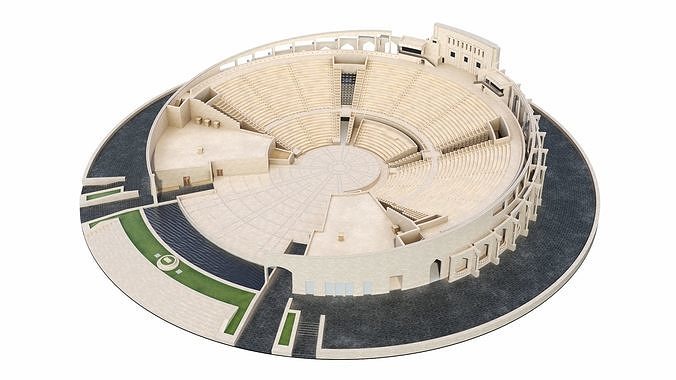 Katara Amphitheater 3D model 7