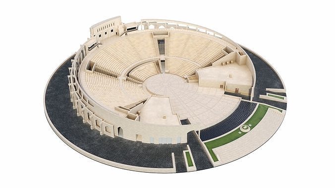 Katara Amphitheater 3D model 6