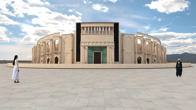 Katara Amphitheater 3D model 2