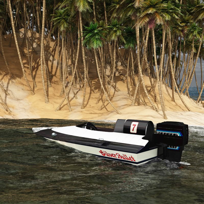 Outboard Racer Studio Max 3D model_2