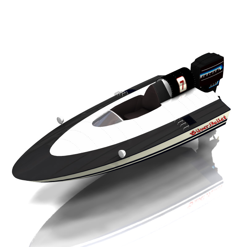 Outboard Racer Studio Max 3D model_1