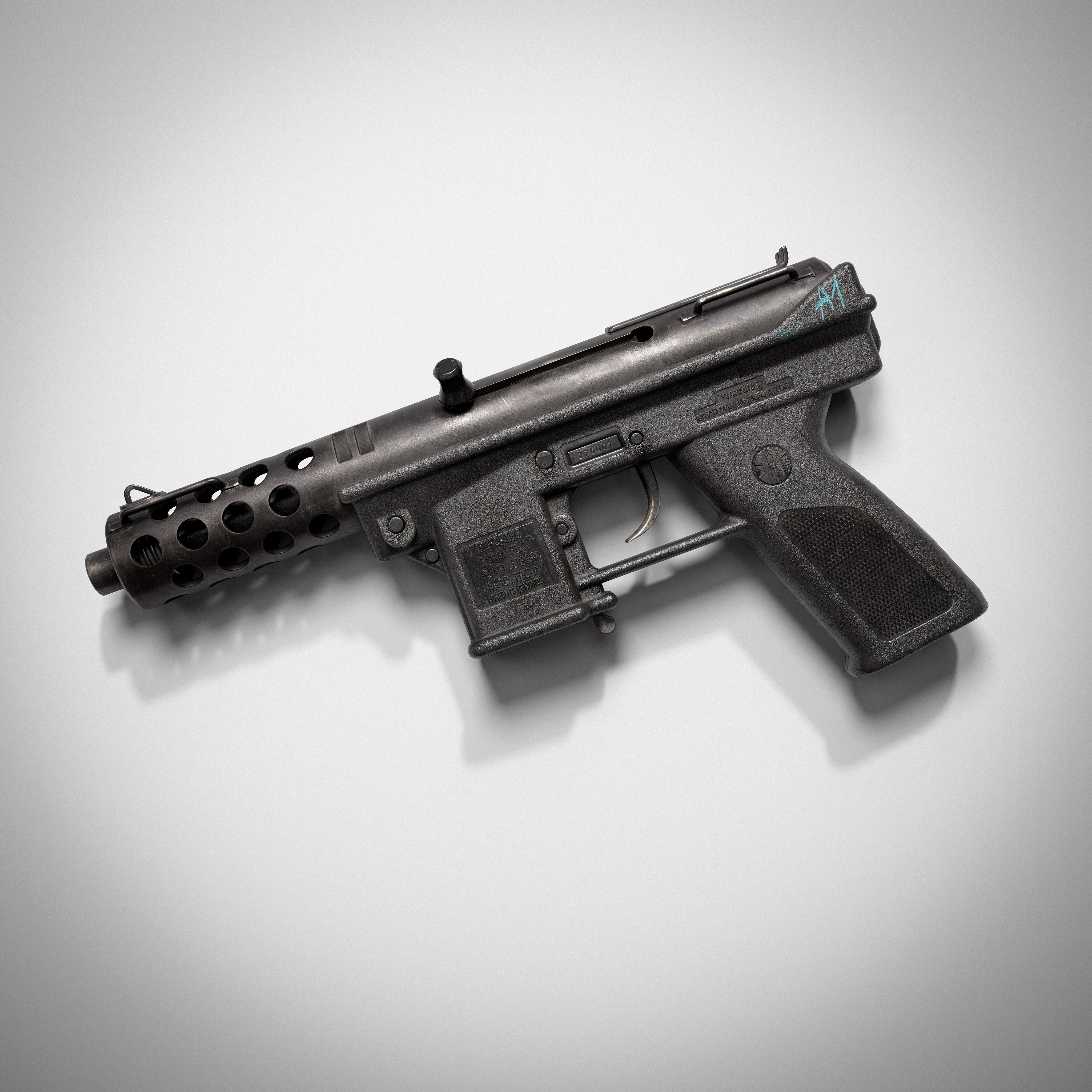 Tec 9 Low-poly 3D model_4