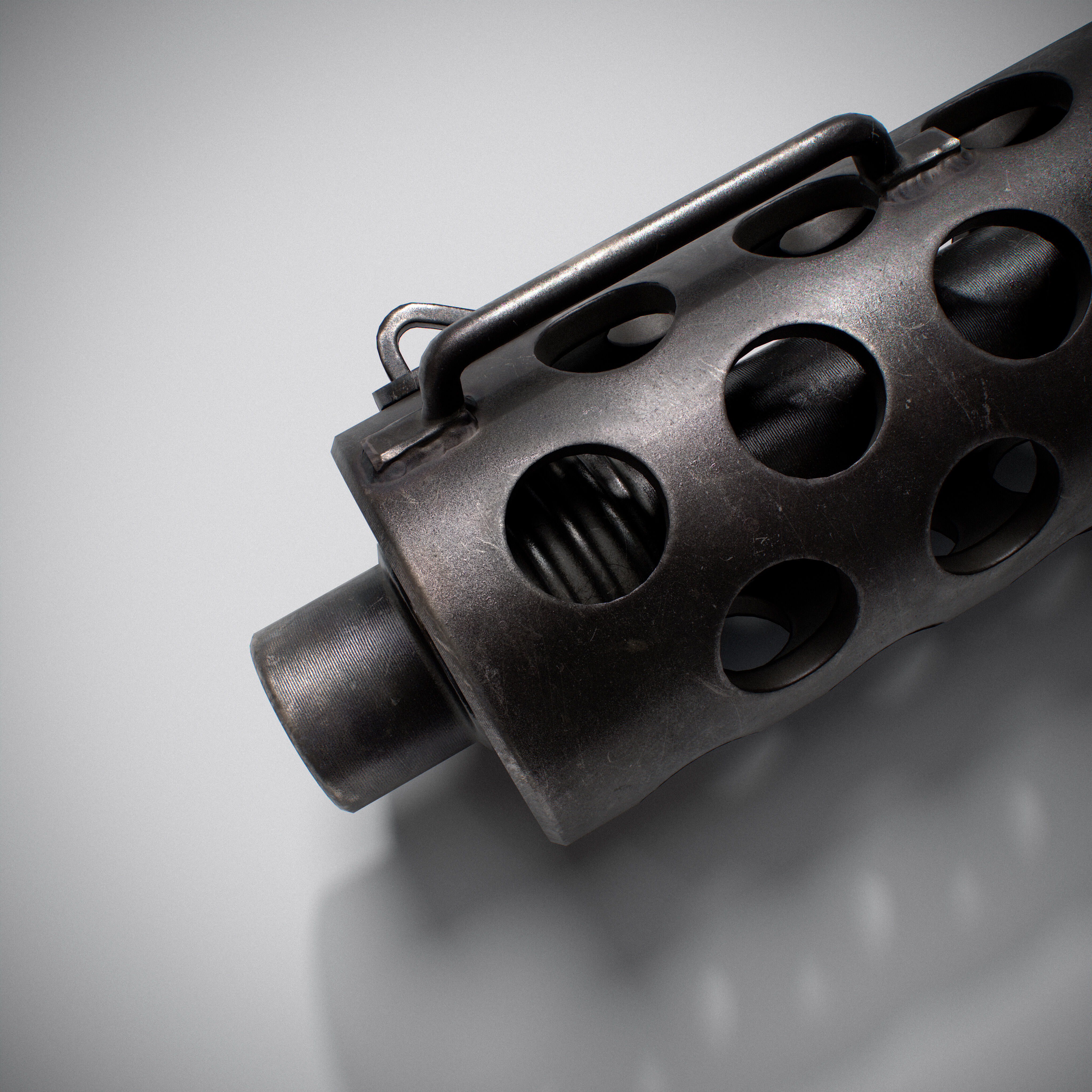 Tec 9 Low-poly 3D model_7