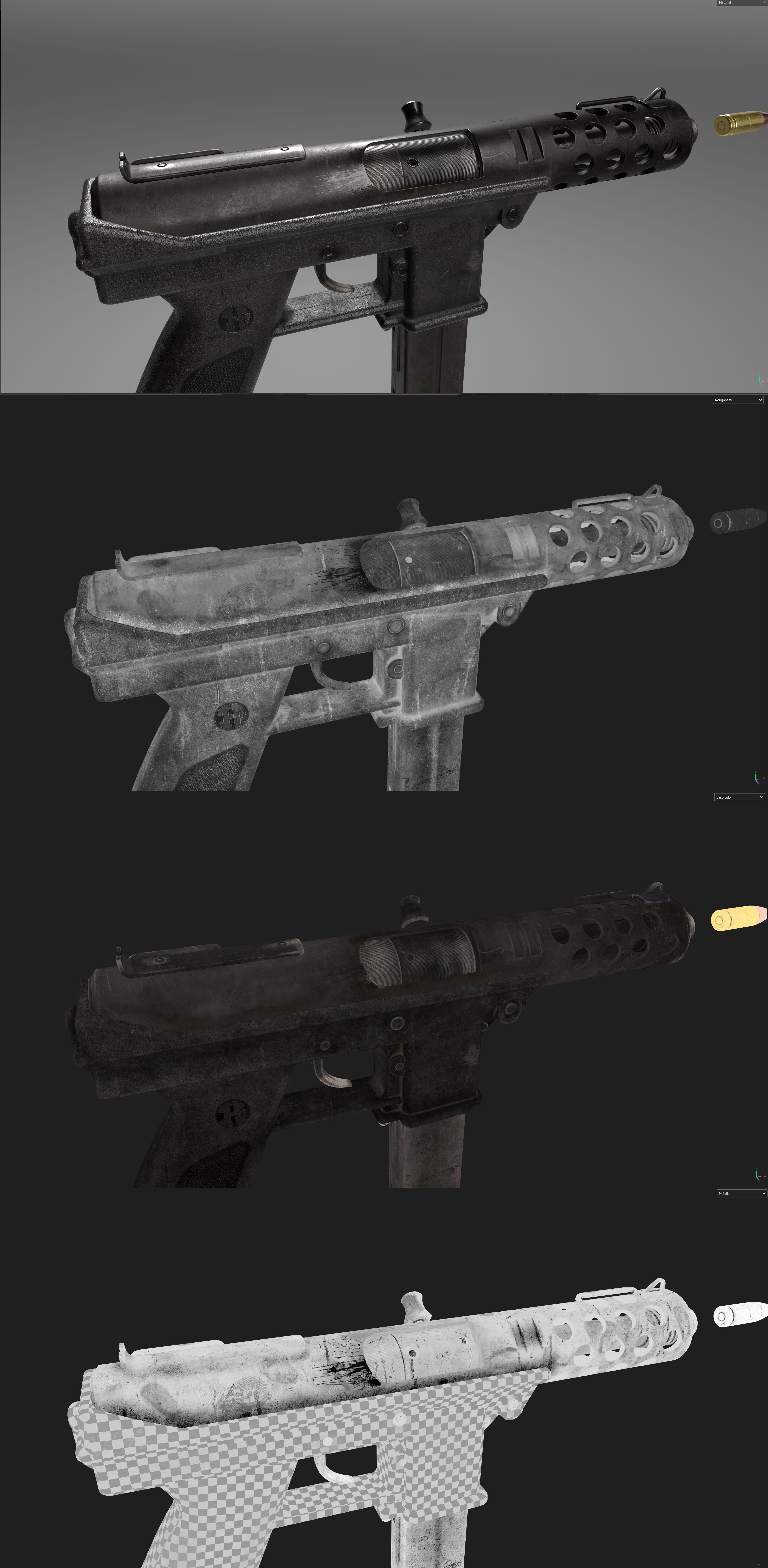 Tec 9 Low-poly 3D model_13